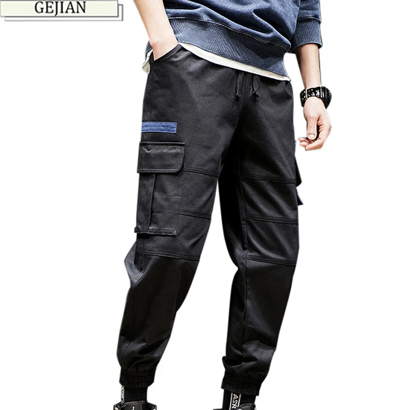 

GEJIAN Casual Men Pants Brand Multi-pocket Cargo Pants Men Trend Hip Hop Streetwear Fashion Men Sweatpants pantalones hombre