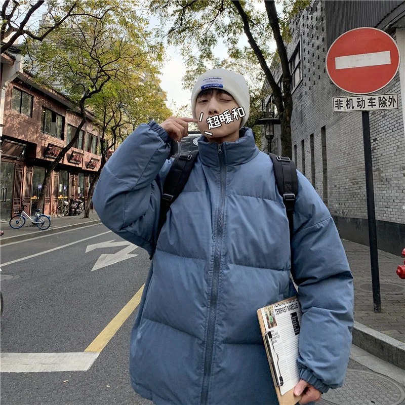 Winter Jacket Men Warm Fashion Casual Thicken Stand-collar Coat Men Korean Loose Multicolor Short Coat Mens Oversized Parker