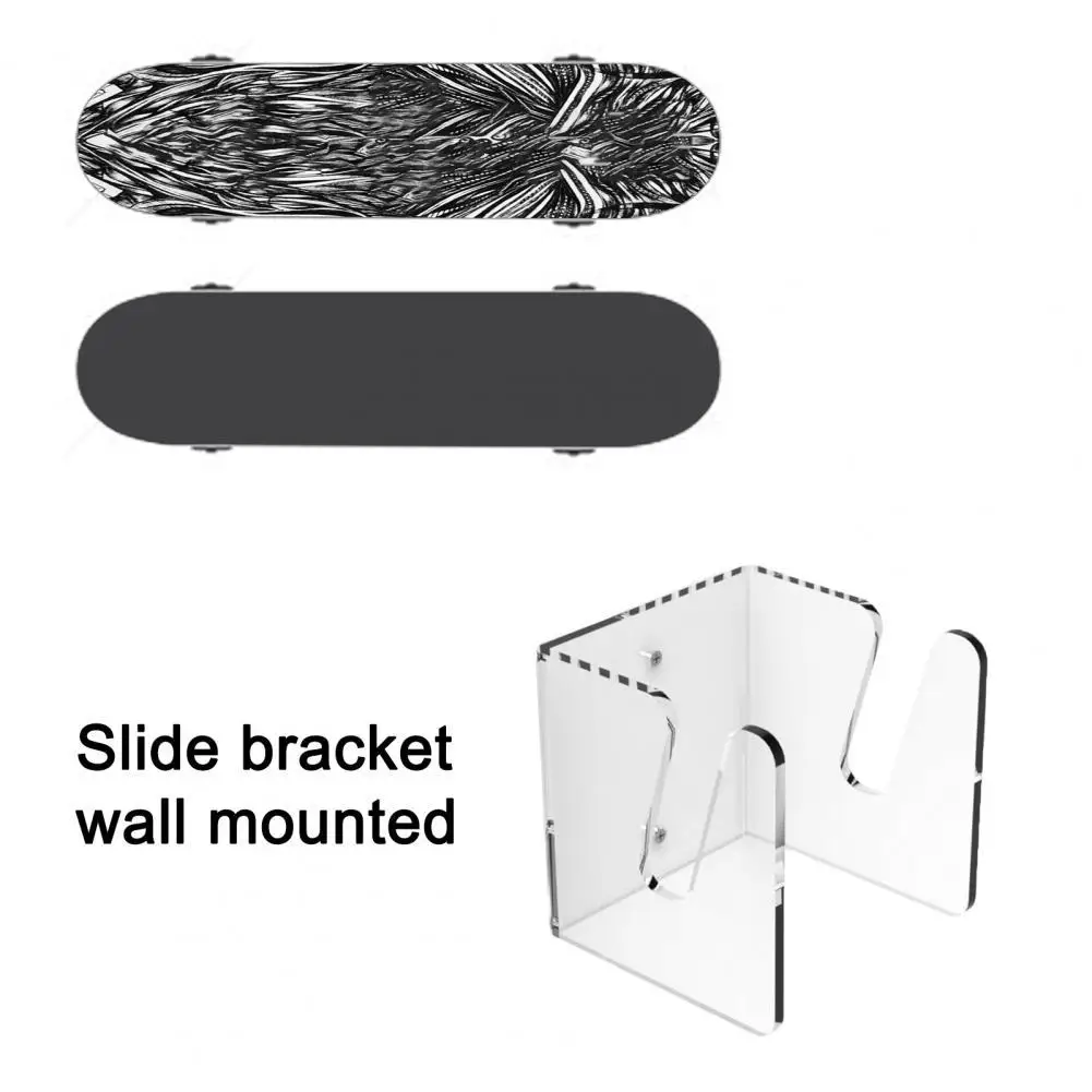 

Wall-Mounted Skateboard Rack Displaying Acrylic Wall Hanging Sliding Plate Bracket Display Stand for Longboard Board Accessories