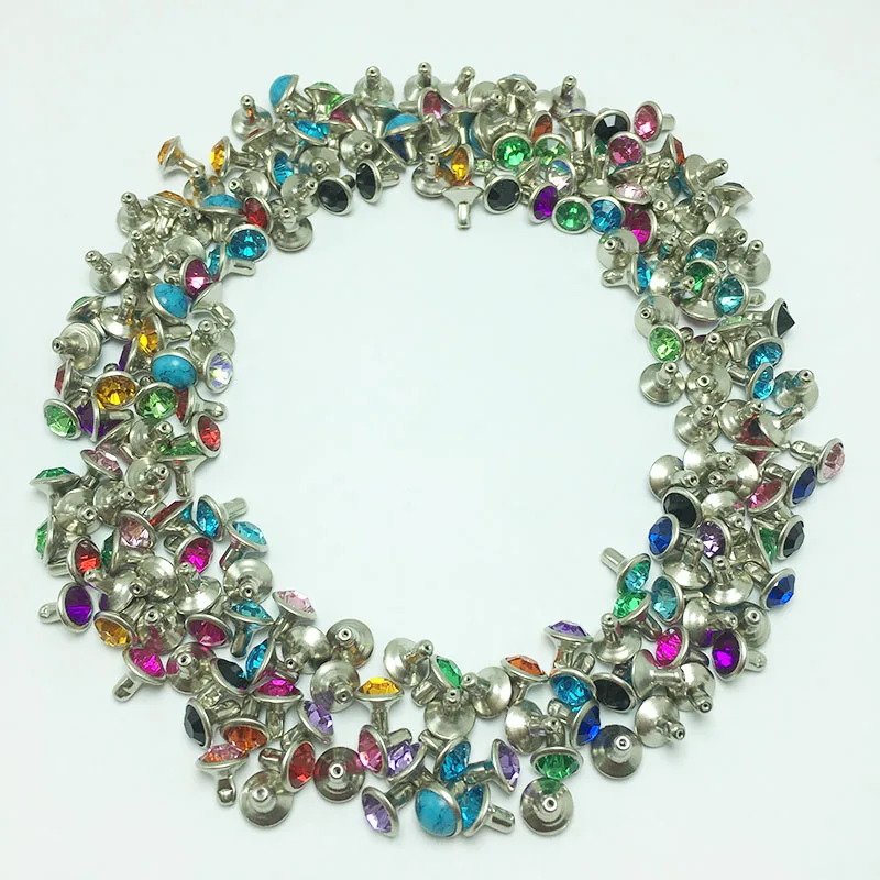 Новинка 16 цветов сделай сам 100 шт. 6 мм смешанные металлические заклепки синие