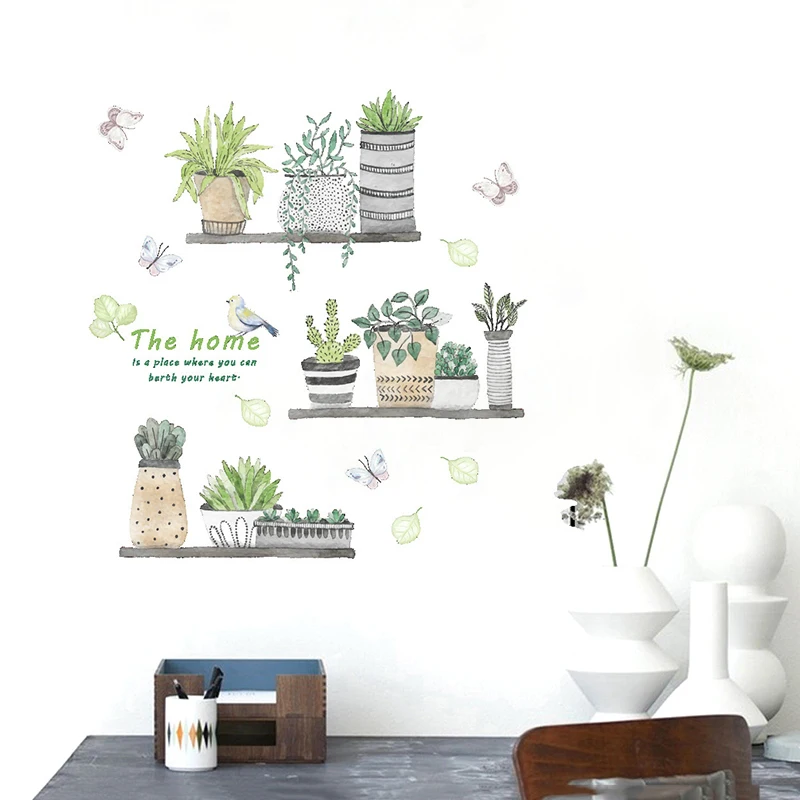 Креативное домашнее украшение сделай сам зеленая маленькая свежая Настенная