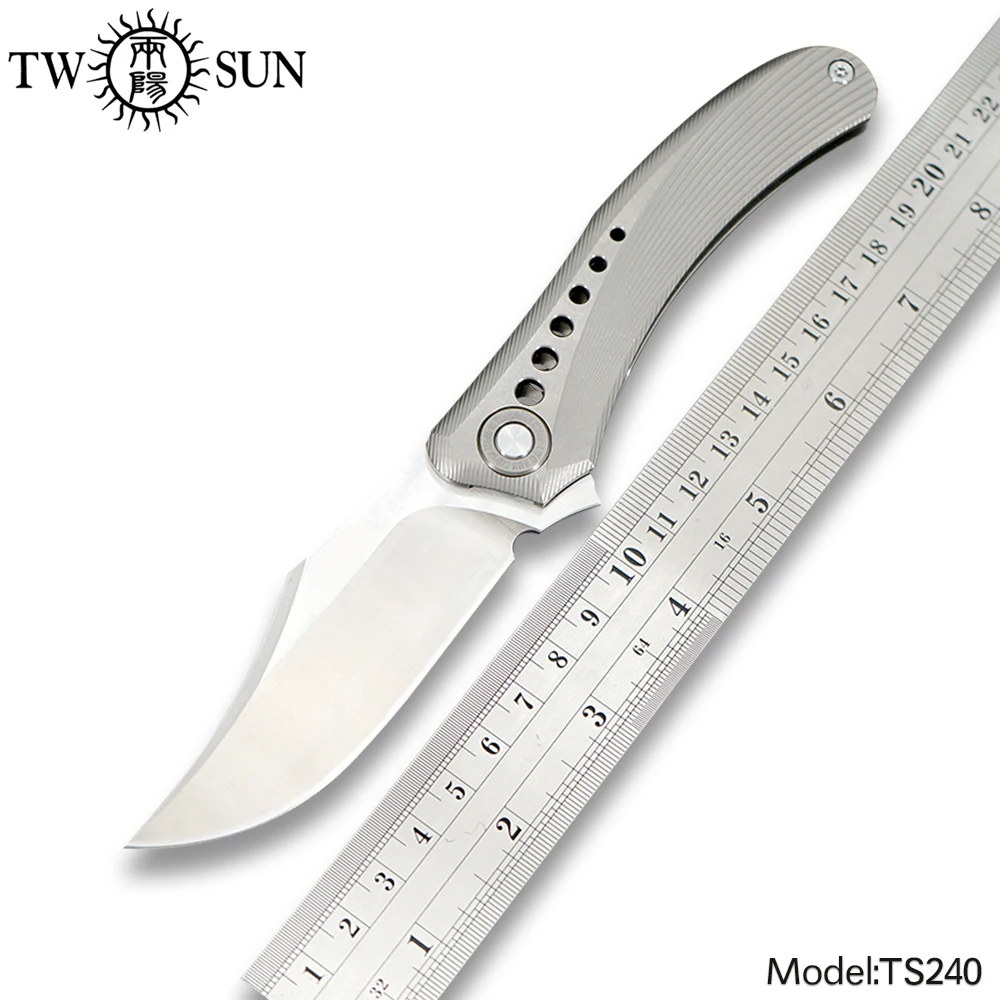 Ножи TWOSUN 14C28N складной карманный нож С флиппером тактический Походный охотничий