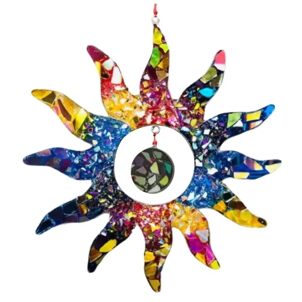 

Colorful Sun Wall Art Decor Hanging Sun Statues for Indoor and Outdoor Home Garden Decoration