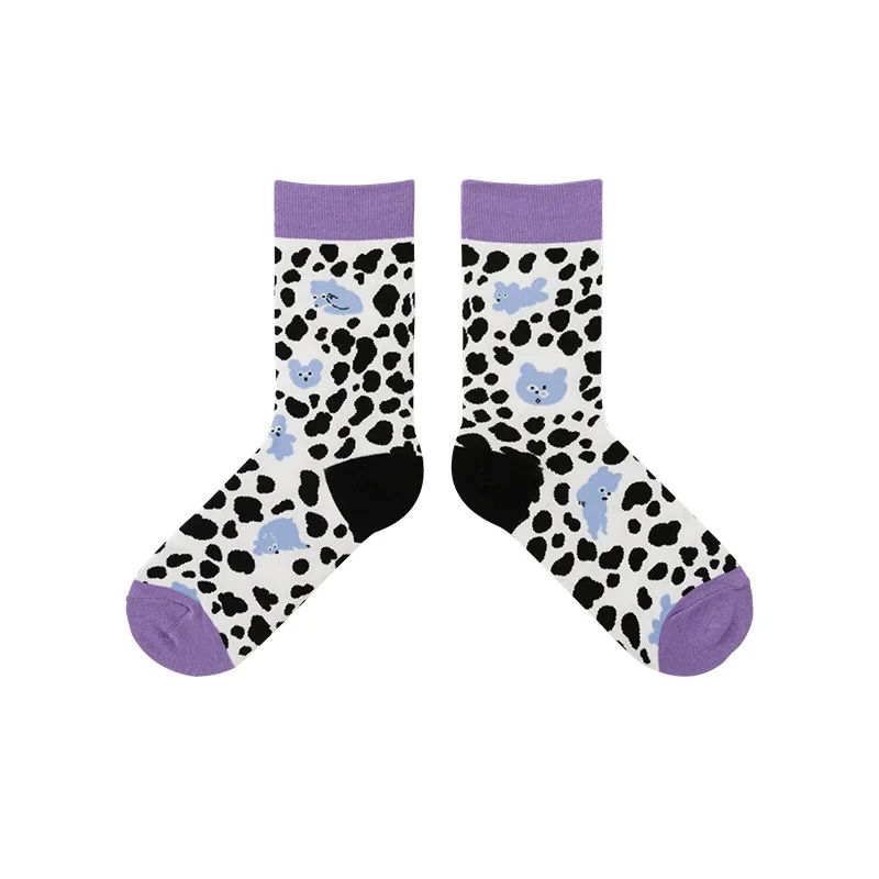 

Women Socks Cotton Bear Cartoon Sock Woman Colorful Unisex High Funny Novelty Ladies Sox Spring Autumn Female Trendy Calcetines