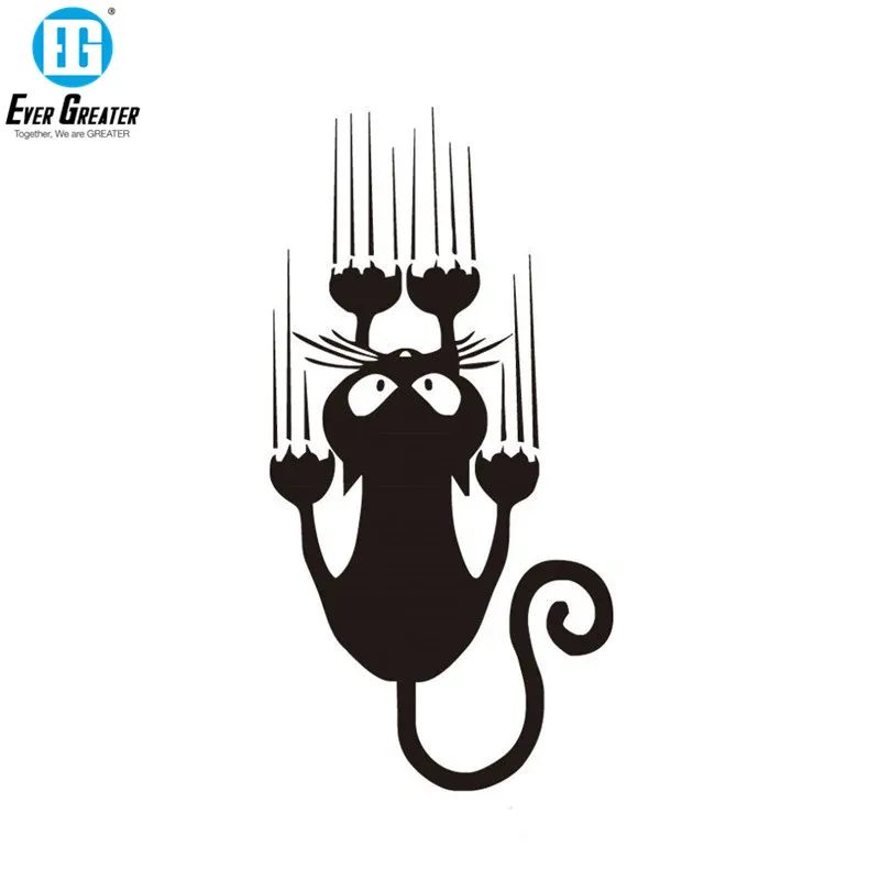 

EverGreater Waterproof Cat Pattern Car Sticker Funny Animal Vinyl Decal Car Window Bumper Stickers #B1308