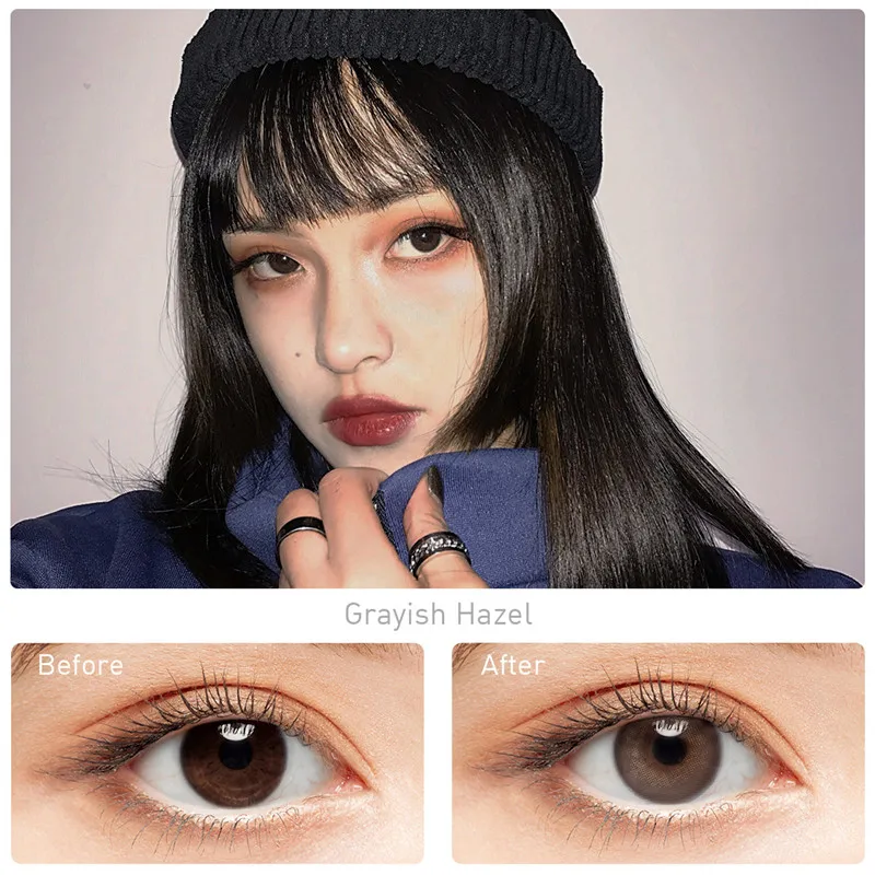 Хидокор®Новые бусы серии Контактные линзы 2 шт./пара годовой Цветной контактные