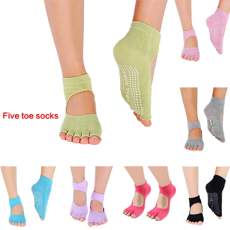 Лидер продаж женские носки для йоги Нескользящие дамские массажные спортивные с