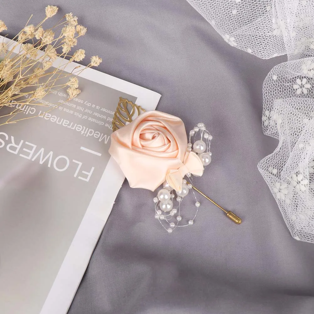 2019 новый лучший мужской бутоньерка для жениха атласные искусственные цветы