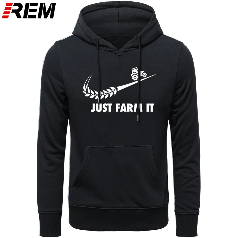 Худи rem Fashion Just Farm It для мужчин, с круглым вырезом, хлопок, с длинным рукавом, фермер, фермерский человек, топы, Толстовки, Толстовки