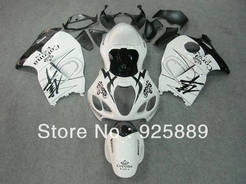 

high quality white black body for GSXR1300 96 97 98 99 00 01 02 03 04 05 06 07 Injection mold GSXR 1300 GSX R1300 body kit e234