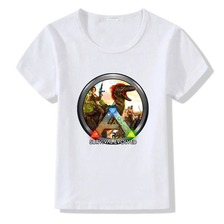 Футболка для детей крутая длинная футболка из Конга белая с круглым вырезом