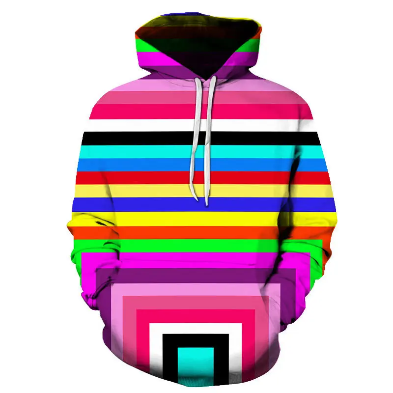 

Boys and girls fashion geometric figures 3d printing hoodie casual hooded sweatshirt jacket sweater