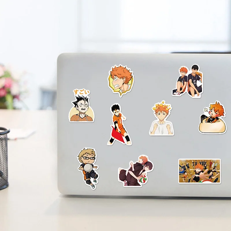 

102 Pcs/Pack Anime Haikyuu!! Stickers Laptop Suitcase Guitar Notebook Skateboard Waterproof PVC Kids Graffiti Toys Decals
