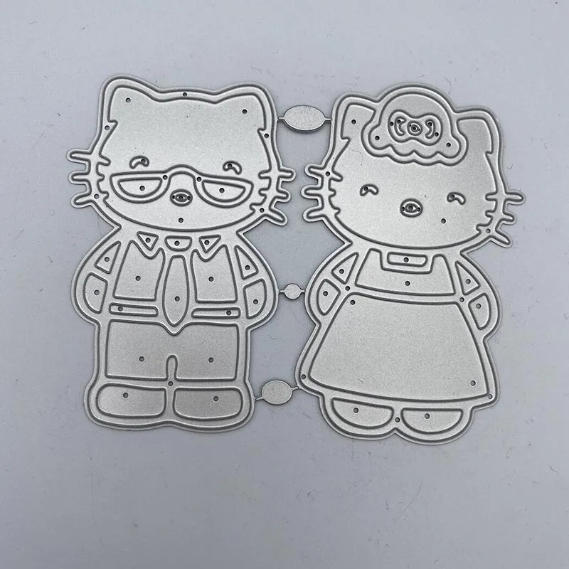 

Metal Cutting Dies Cat couple For Scrapbooking Craft Dies Cut Stencil Card Making Album Sheet Decoration