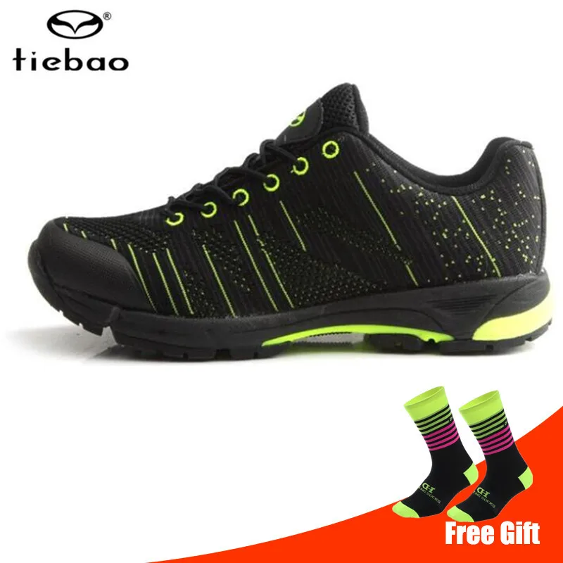 Tiebao Leisure Cycling Sneakers Sapatilha Ciclismo Mtb Men Self-locking Breathable Mountain Bike Riding Soprt Bicycle Shoes