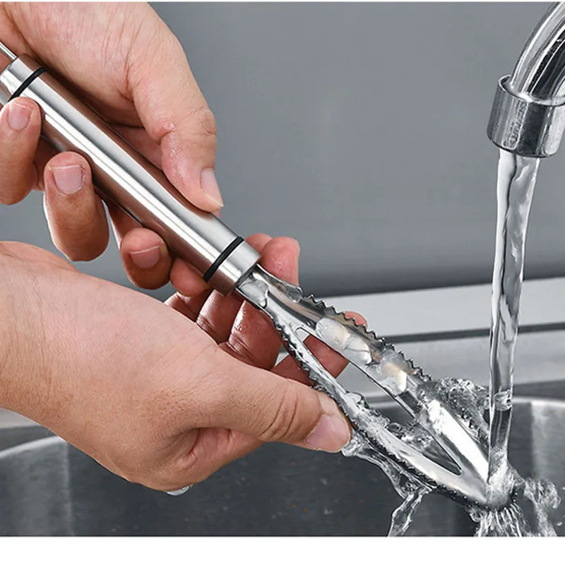 

304 Stainless Steel Fish Scale Remover Planer Scraper High Quality Utensils Manual Quick Kitchen Accessories Seafood Tools