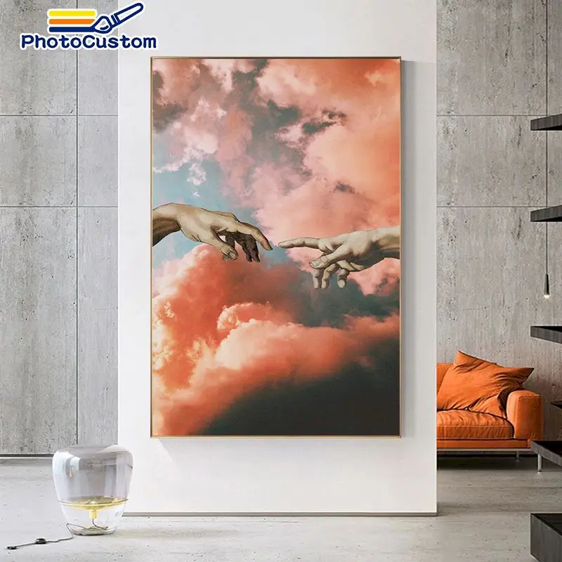 

PhotoCustom Pictures By Number Sky Drawing On Canvas HandPainted Wall Art DIY Paints by numbers Home Decor DIY Gift