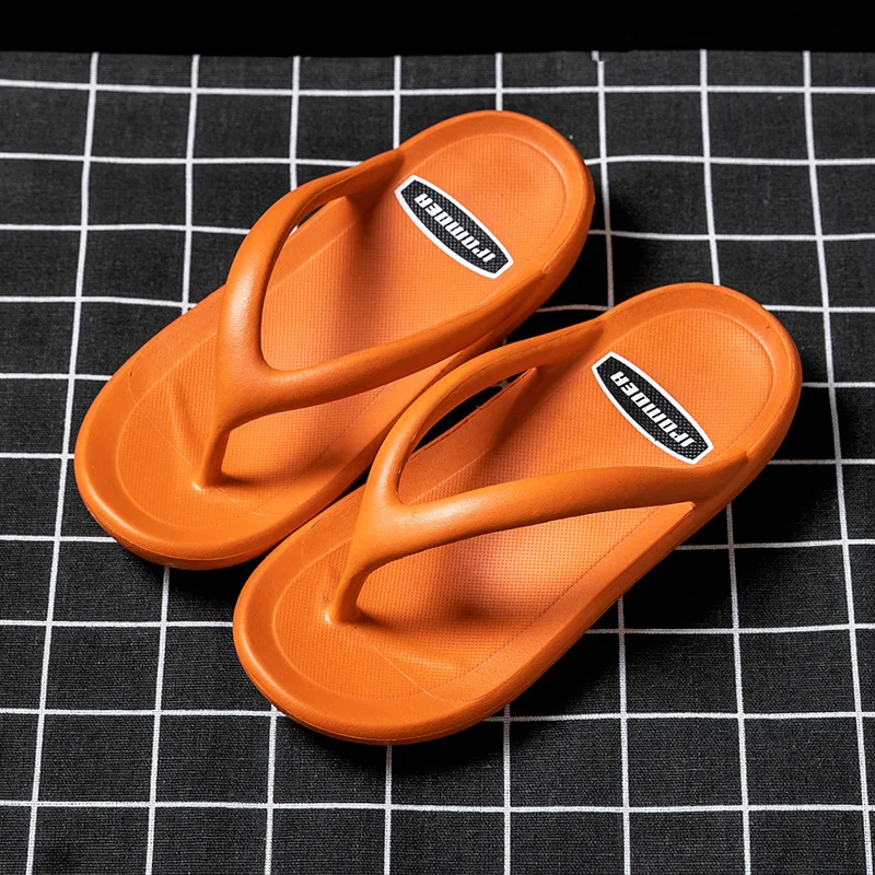

Men's and Women's New Slippers Summer Couple Thick Bottom Clip Feet Cool Non-slip EVA Home Home Fashion Flip-flops Shoes Woman