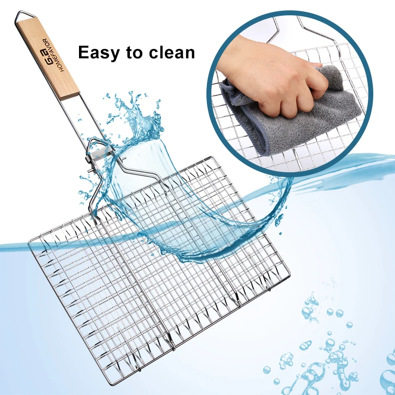 Барбекю гриль наборы корзин Нержавеющая сталь шампуры иглы Пособия по кулинарии