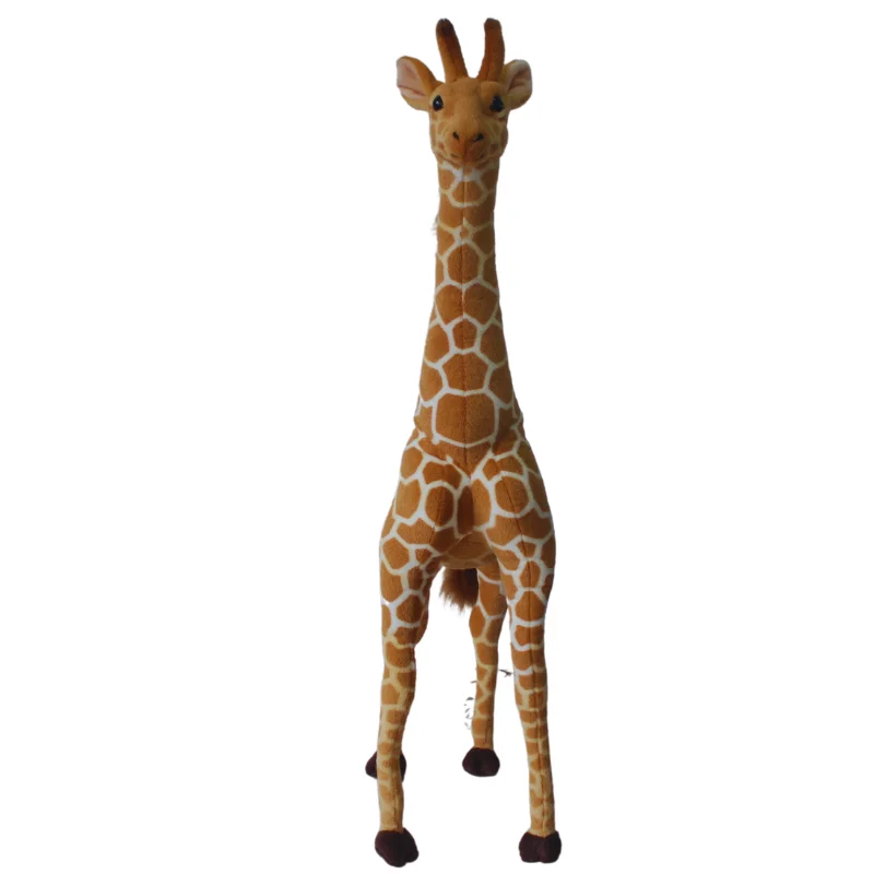 Animales de peluche grandes realistas para ni&ntilde;os, juguetes de jirafa de pie, almohada de decoraci&oacute;n Kwaii de simulaci&oacute;n gigante, regalos de cumplea&ntilde;os-2