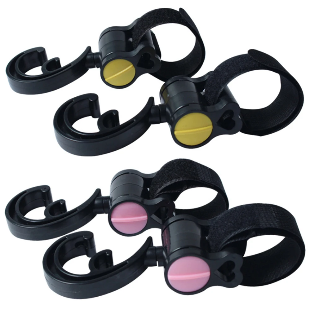 

2pcs Stroller hooks 360 Degrees ABS Rotatable Stroller Hook Mummy Bag Acceseries Loadable 30kg