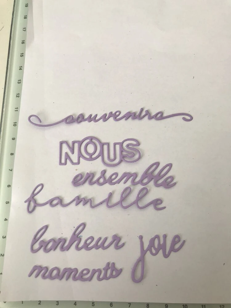 HuiXiang 7 шт./компл. французские слова металлические режущие штампы для скрапбукинга