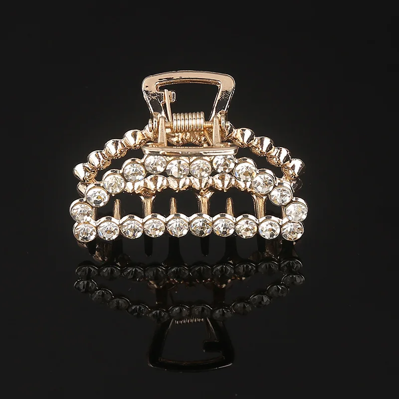 Fashion Girl Hair Claw Geometric Imitation Pearl Hairpin Crab Retro Heart Shape Crystal Hair Clips Hair Accessories For Women