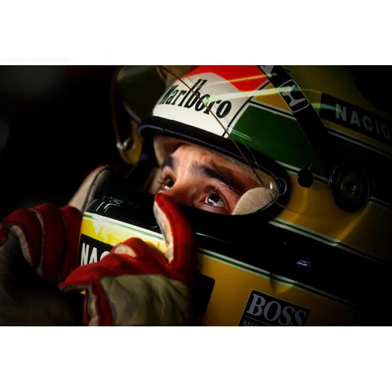 Спортивная классическая стильная индивидуальная модная тату Айртон Сенна на