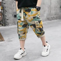 camouflage shorts boy summer casual cotton kids short pants children trousers for teenager 110 170
