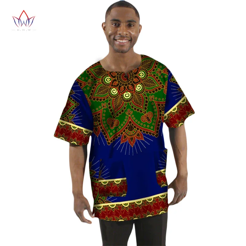Традиционная африканская одежда восковая Футболка с принтом мужские футболки
