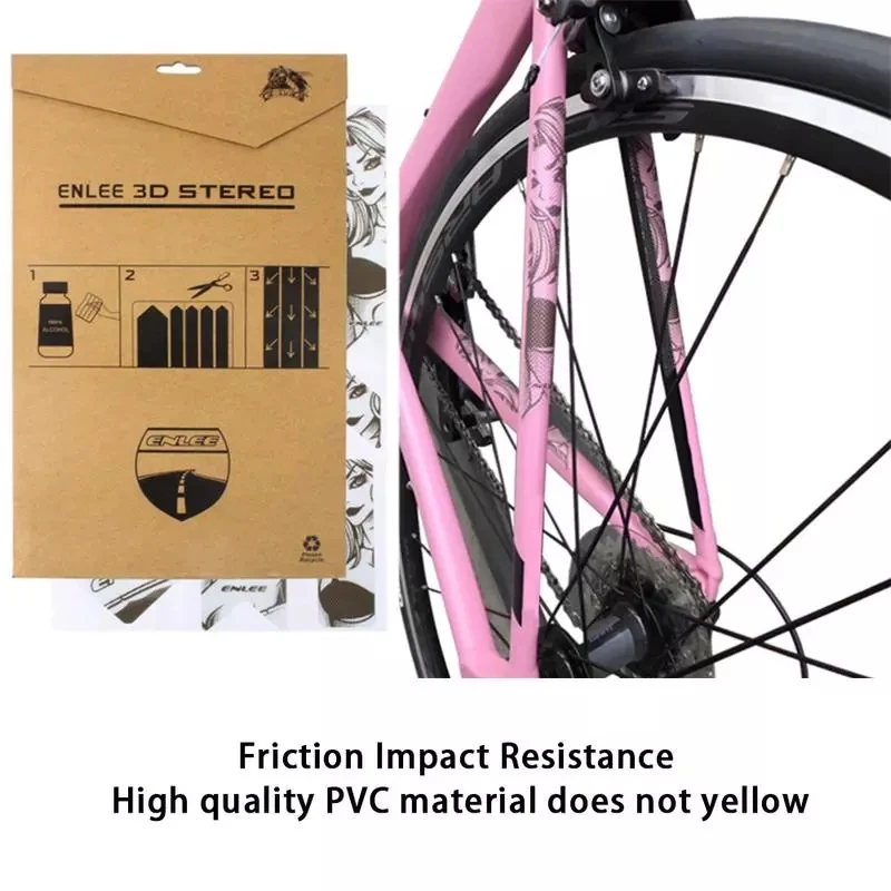 Защитная рама 3D MTB для горного велосипеда устойчивая к царапинам съемный стикер