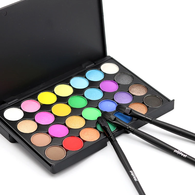 28 Shimmer Matte Colors Eyeshadow Palette Makeup Glitter Pigment Smoky Waterproof Cosmetics TSLM1 |