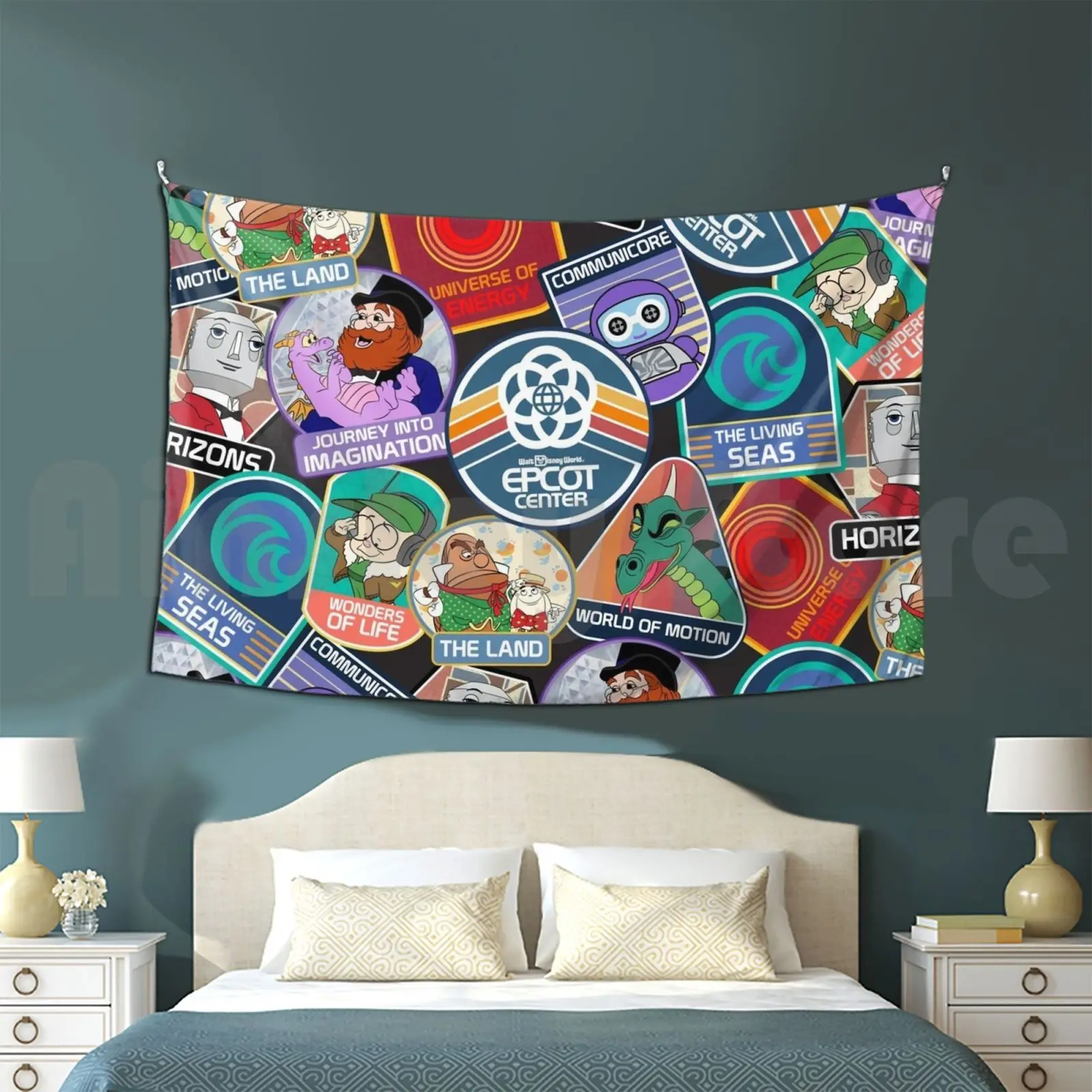 Центр значки гобелен гостиная спальня Figment горизонты крэндиум команды Buzzy мир