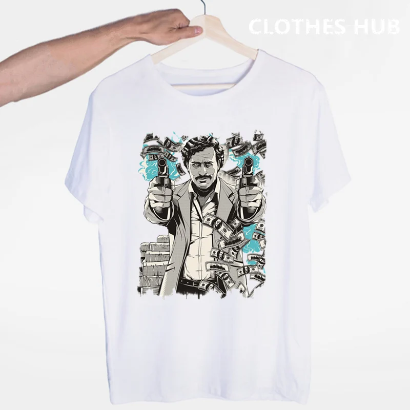 Narcos Pablo Escobar Thug Life футболка с круглым вырезом и короткими рукавами Летняя Повседневная модная футболка унисекс для мужчин и женщин
