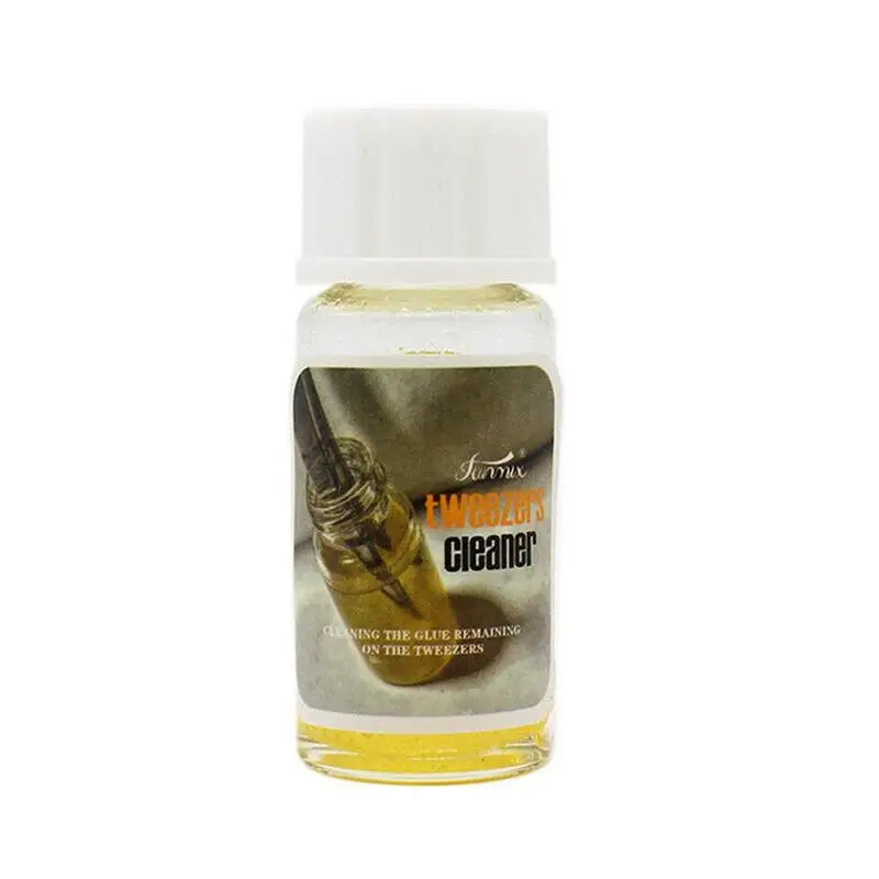 

Очиститель для пинцета с жидкостью для удаления клея и губчатым шариком, Очищающий клей для профессионального наращивания ресниц, пинцет, ч...