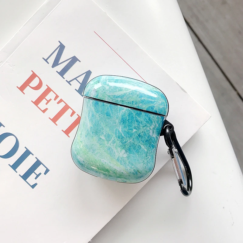 Модный мраморный узор для Airpods 2/1 чехол Роскошный силиконовый Bluetooth защитный чехол для наушников для Air pods чехол мягкий чехол - Цвет: XH043