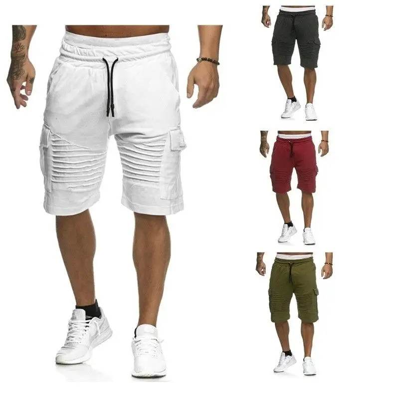 Фото 2021 хип-хоп мужские шорты Карго Летние повседневные с карманами джоггеры модные