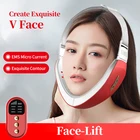 Перезаряжаемый массажер для похудения лица, портативный Вибрационный массажер для лица, V-образный лифтинг, уменьшение морщин, светодиодная фототерапия