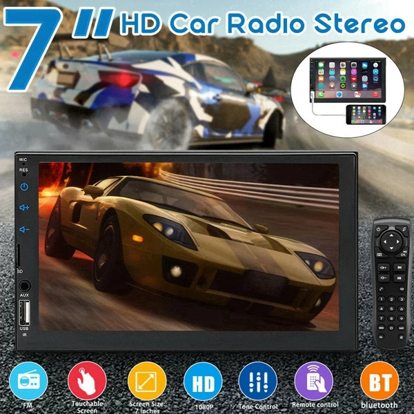 2 Din 7 дюймов сенсорный экран авто радио видео стерео плеер Bluetooth Mp5