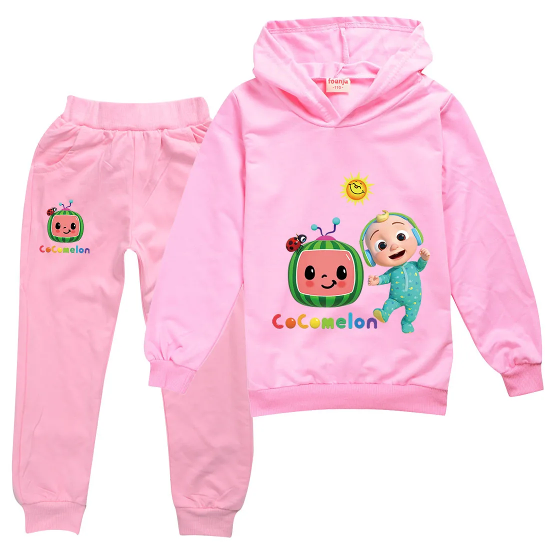 

Family TV Cocomelon JJ Hoodie Kids Long Sleeve Tops Jogger Pants 2pcs Set Baby Girls Boutique Outfits Boys Cartoon Tracksuits