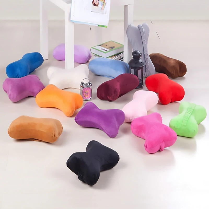 

slow rebound orthopedic bone shape memory Latex plush neck pillow message travel car pillow