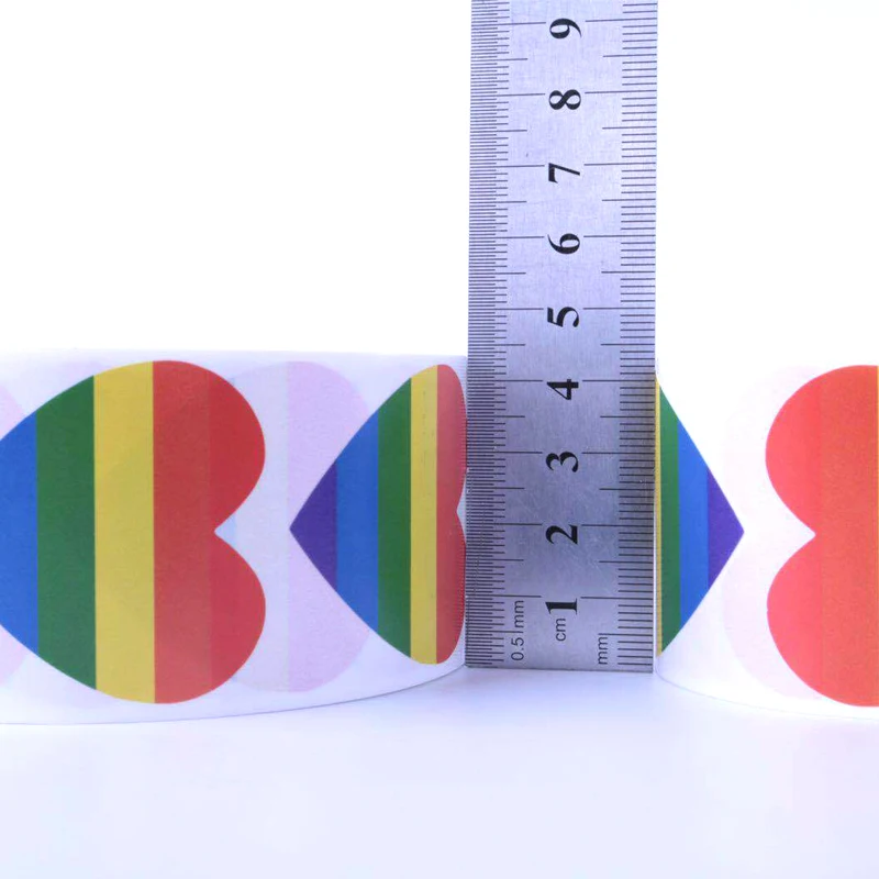 1000 шт./упак. ЛГБТ гей-Прайд наклейка радужный флаг для вечевечерние s лица кузова