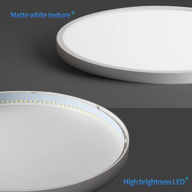Современный светодиодный потолочный светильник D480mm D600mm Home Lighting 5000 K, лампа для кухни, спальни, ванной комнаты, ультратонкая потолочная лампа для монтажа на поверхности
