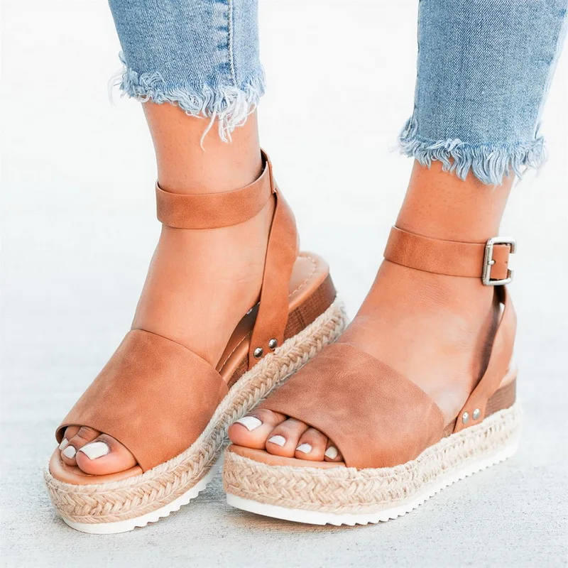 

Wedges Shoes For Women High Heels Sandals Summer Shoes 2021 Flip Flop Chaussures Femme Platform Sandals Plus Size 35-43