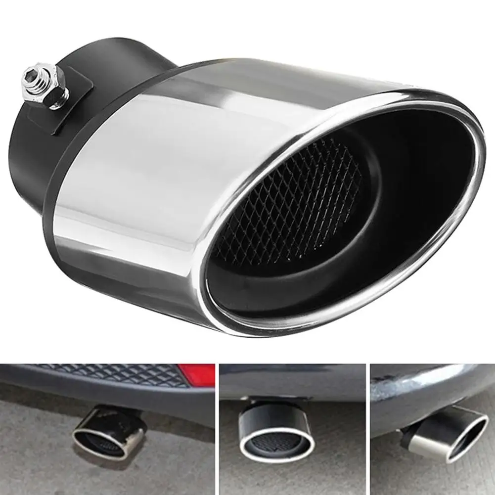 

Universal Car Vehicle Rear Curved Exhaust Pipe Tail Muffler Tip Accessories