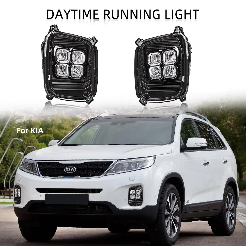 Для KIA Sorento противотуманный светильник s 2013 2014 светодиодный DRL передние фары