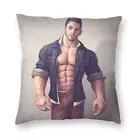 Пикантные тренажерный зал мышцы человек сильный мышц тела художественная подушка крышка 40 х 40 см дома декоративная печать Подушка Чехол для дивана двойная сторона