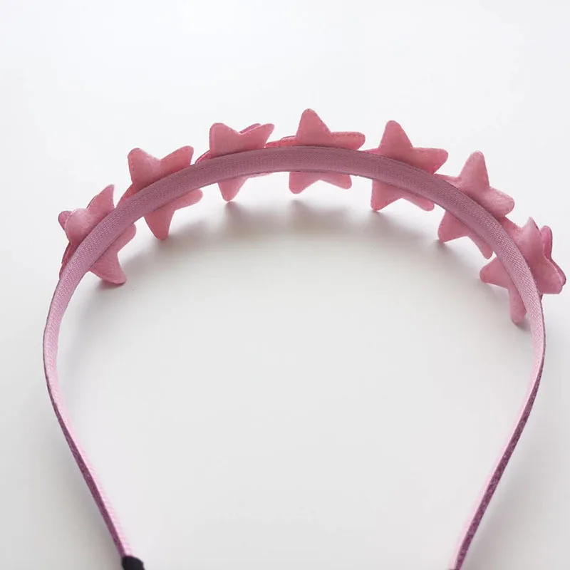 Обруч для волос с блестящими розовыми острыми звездами модные головные уборы