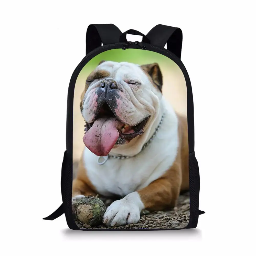 HaoYun Fashion Kids School Bags Little Bulldogs Pattern Children Book Bag Travel Backpack Toddler Boys Girls School Backpack