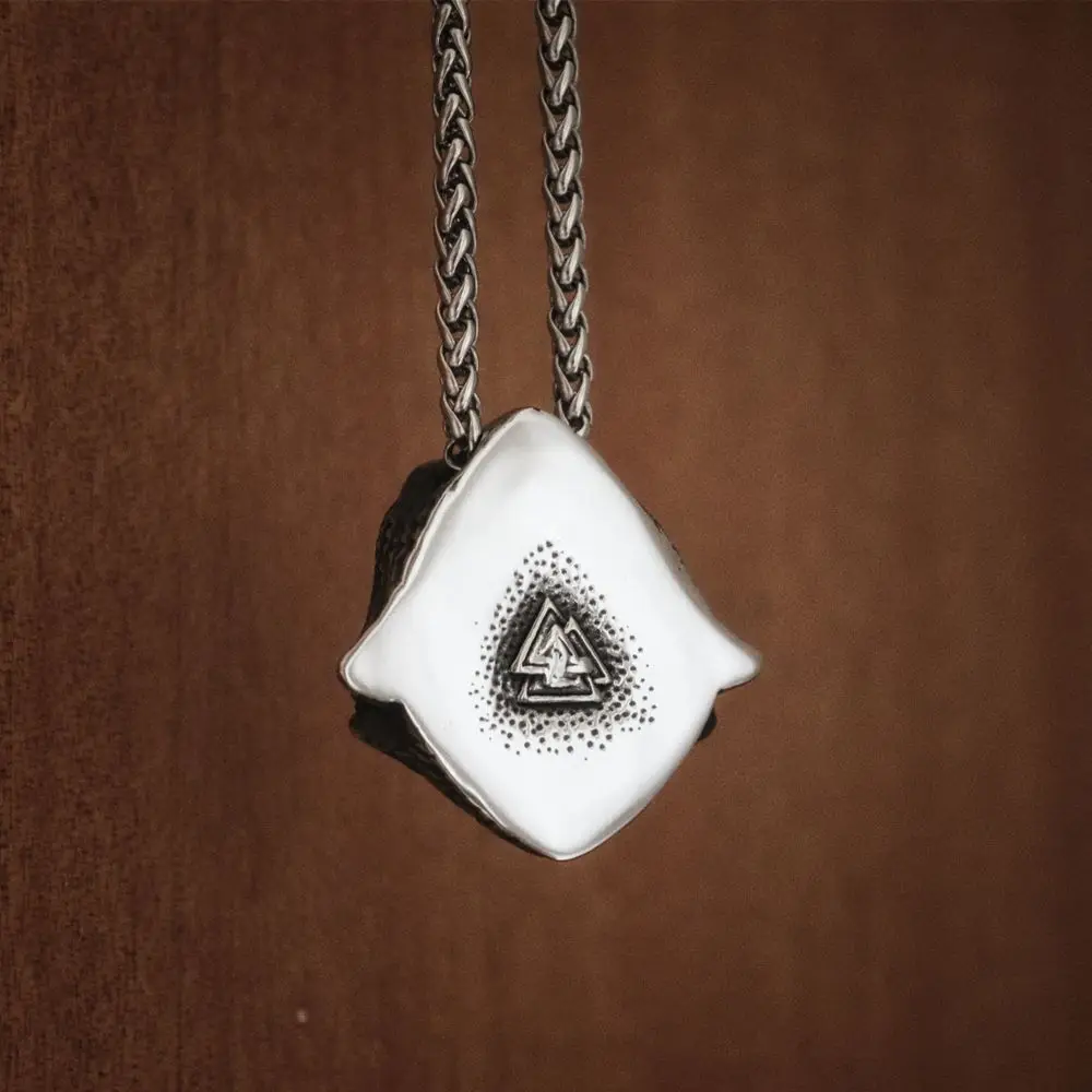 Тяжелые мужские ювелирные изделия из нержавеющей стали Valknut Odin Crow ожерелье с